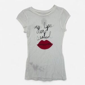 Y2K Miley Cyrus My Lips Are Sealed Fitted Tee